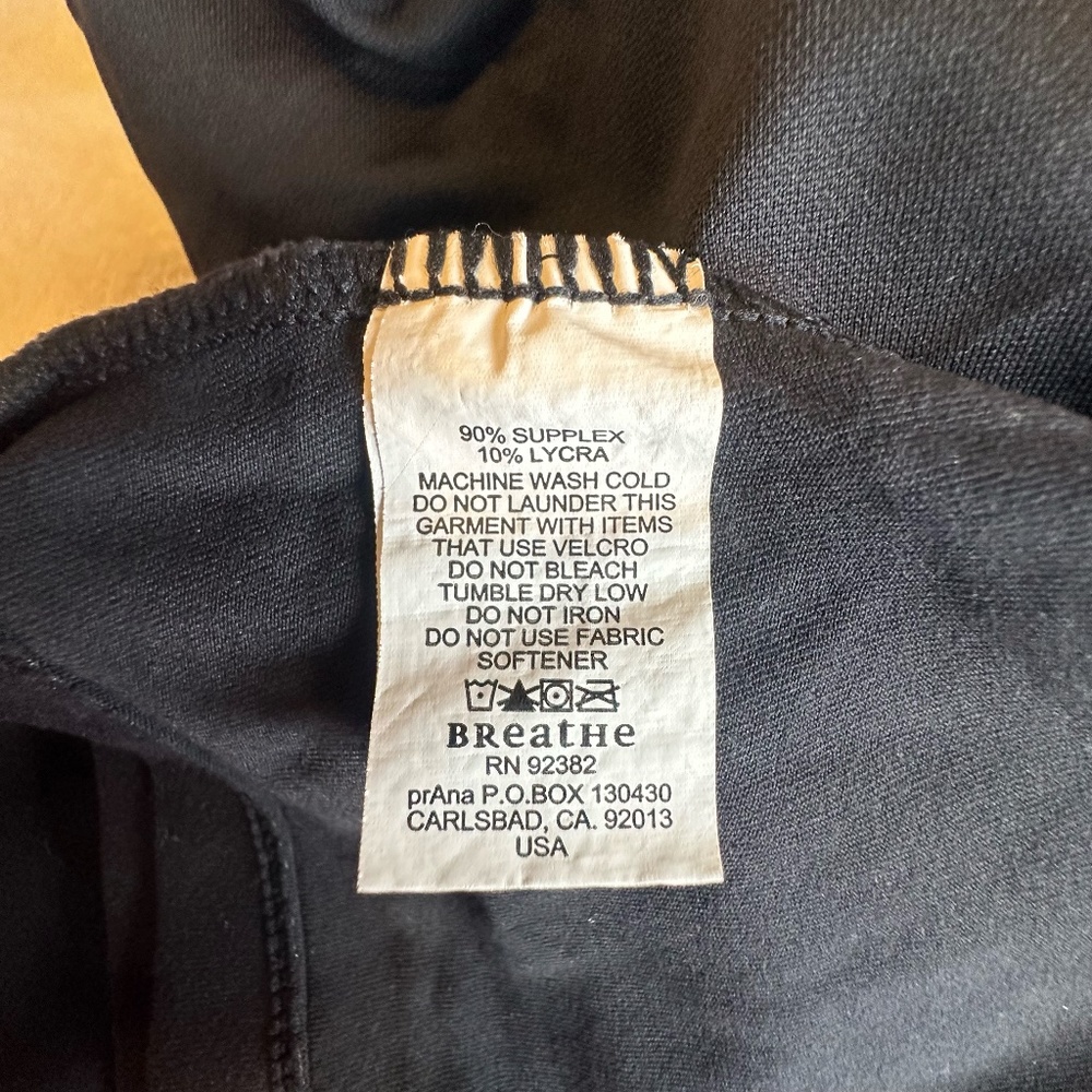 Prana Athletic Tank Top Black Sz S - Picture 6 of 9